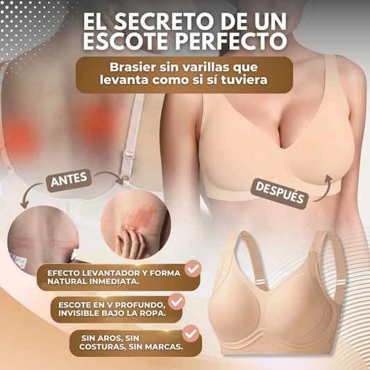 BRASIER LEVANTA ESCOTE SIN COSTURA NI AROS
