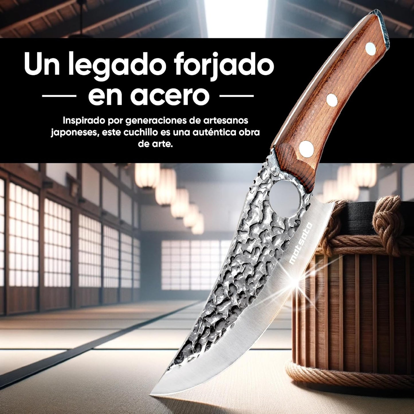 Cuchillo de Chef Matsato - Acero Japonés Forjado a Mano