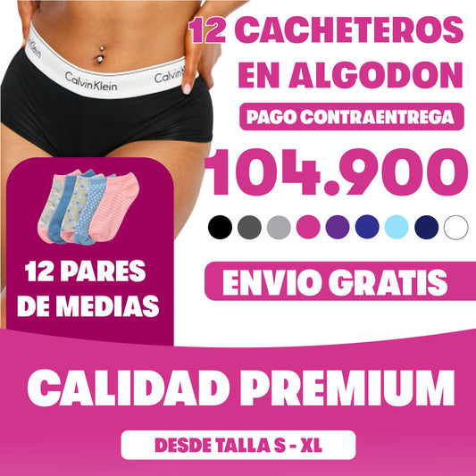 CACHETEROS CK +  PARES DE MEDIAS 🎁
