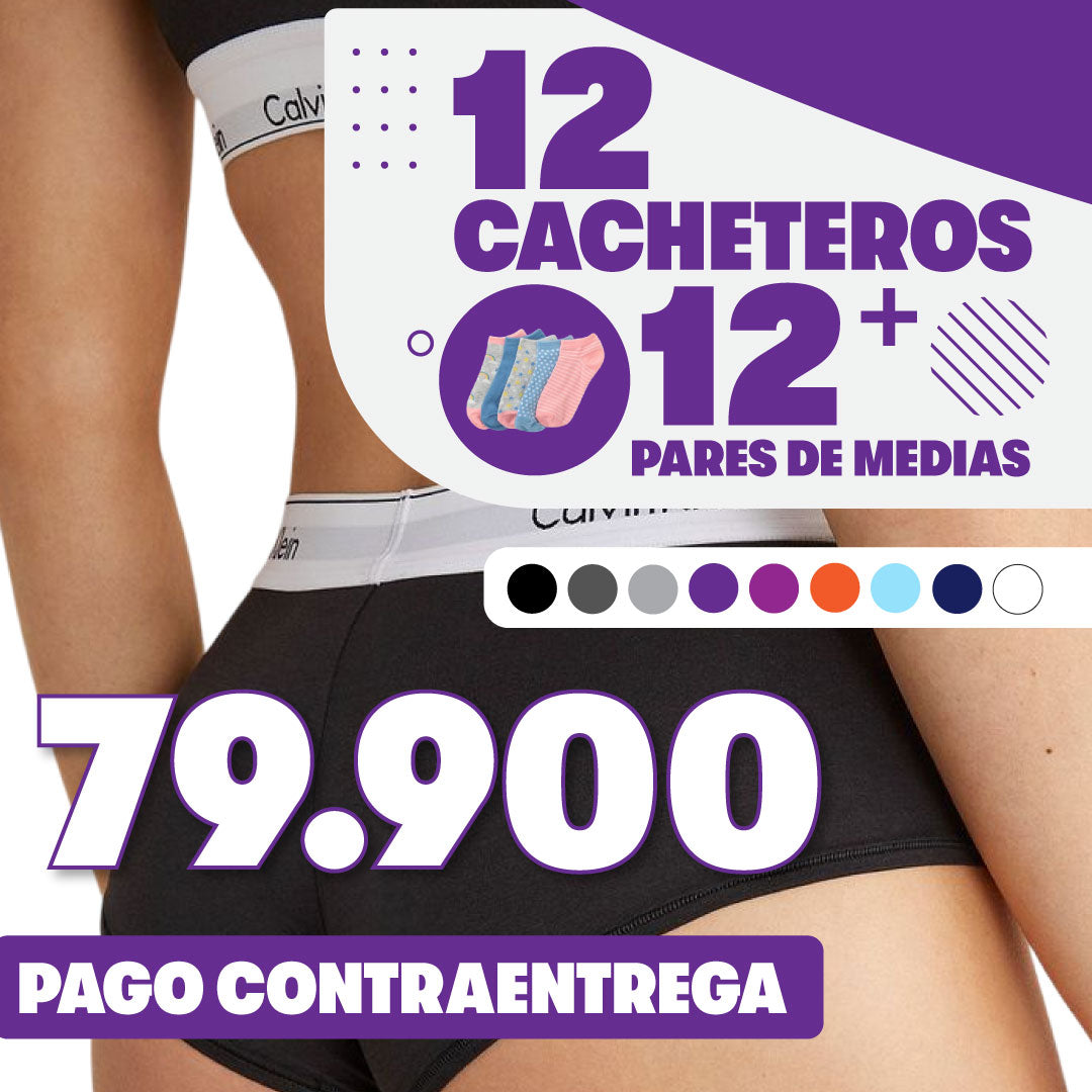 CACHETEROS CK + PARES DE MEDIAS 🎁