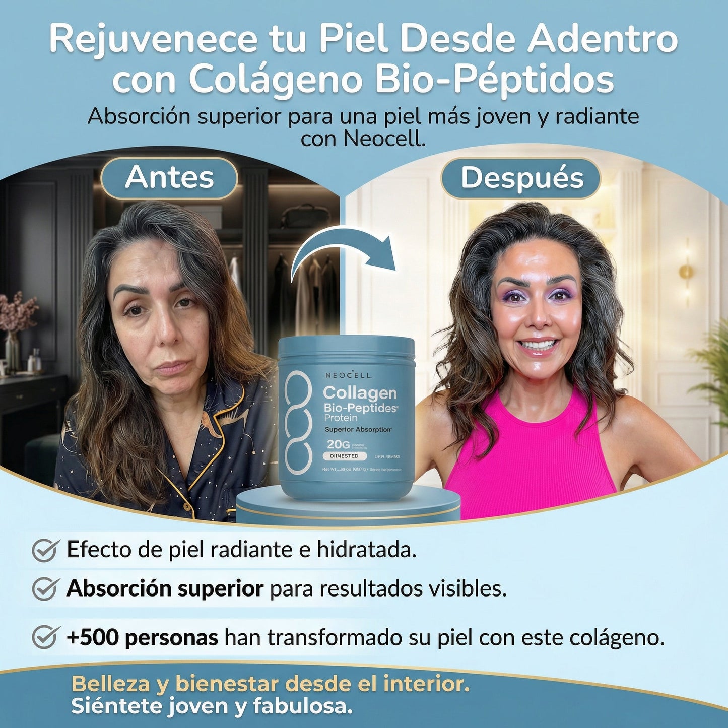 Colágeno Bio-Péptidos de Pastoreo, Polvo de 10 oz |COMPRA 1 RECIBE 1 GRATIS